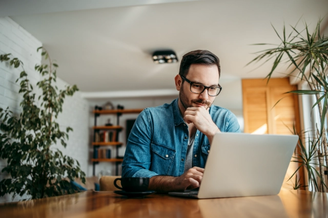 man on laptop